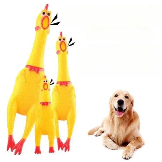 Squeaky Screaming Chicken Pet Toy Funny - ProPawPet.com