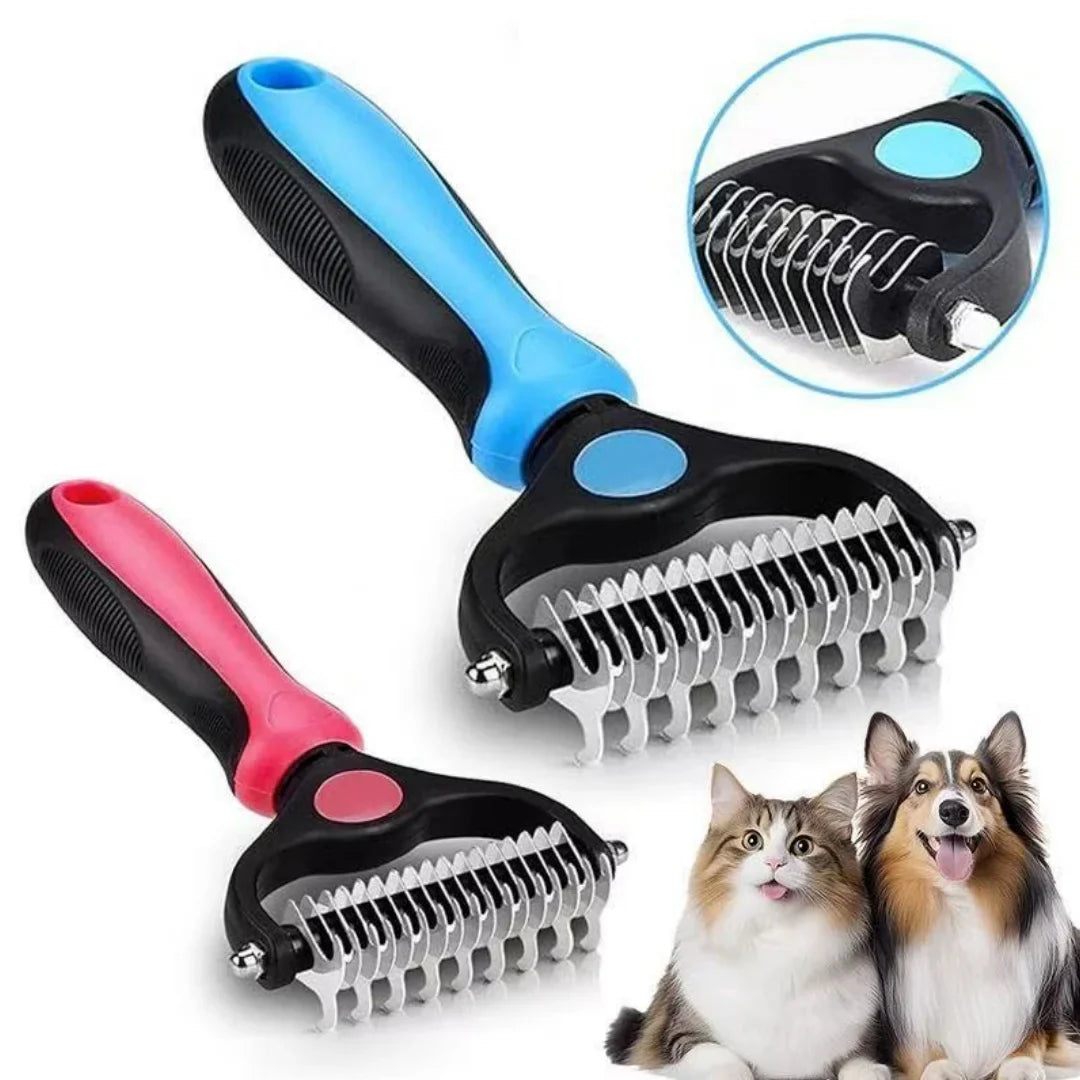 Pet hair removal comb, 2-in-1 double-sided - ProPawPet.com