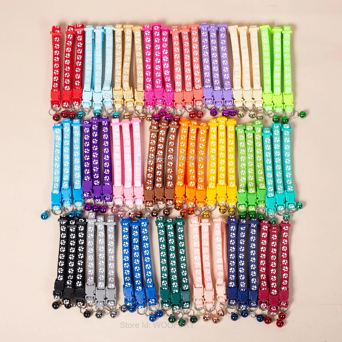 10pcs Colorful Pet Collars with Bell 23 - ProPawPet.com