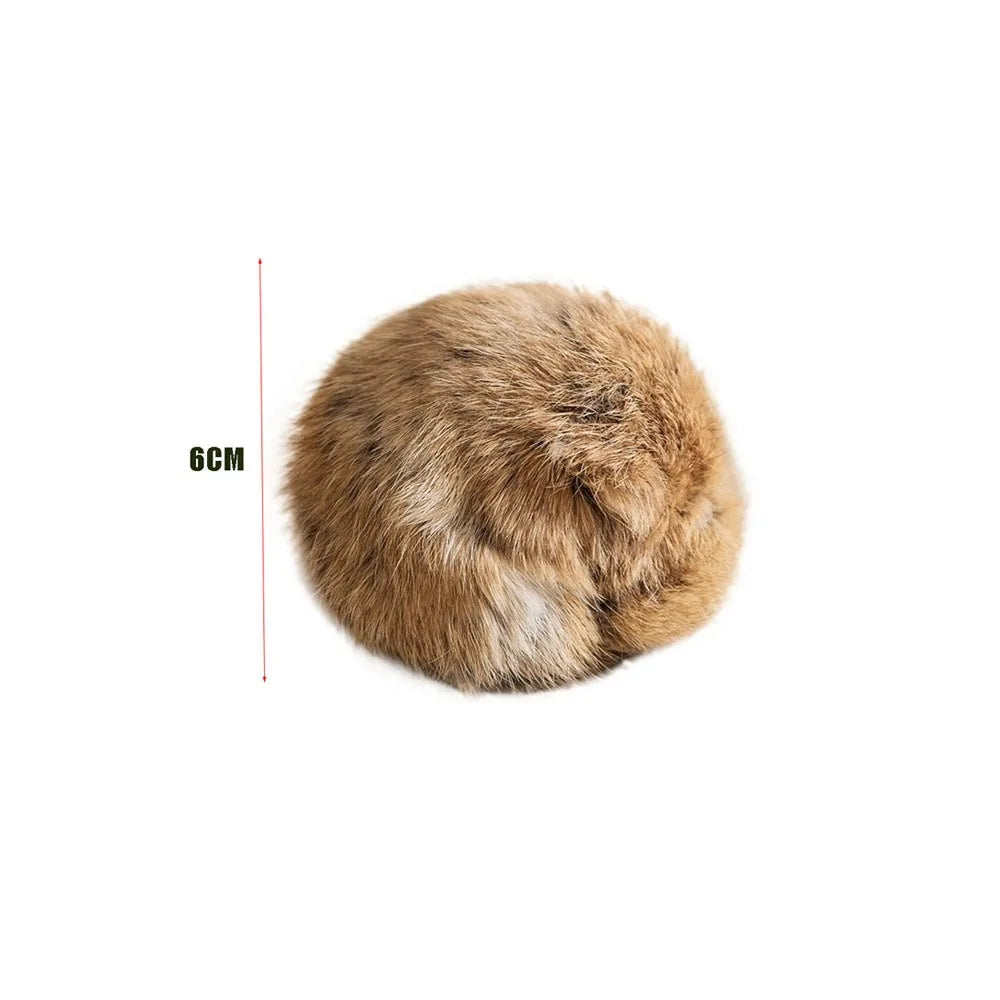 Rabbit Fur Cat Ball Durable Soft Fluffy Scratch Resistant Pet – 2 Colors