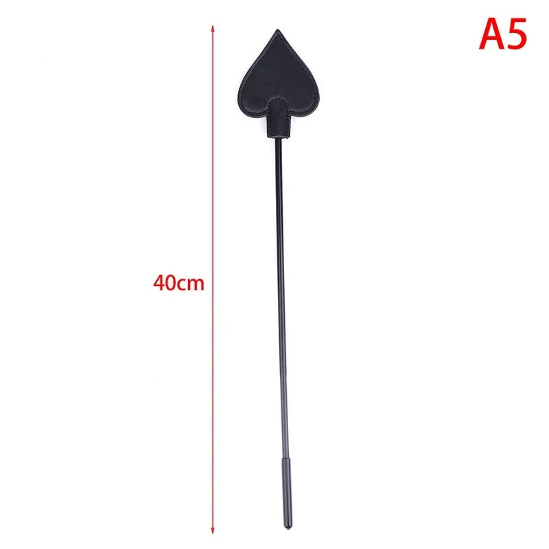 PU Leather Horse Crop Soft Anti-slip Handle Riding Paddle – 7 Colors