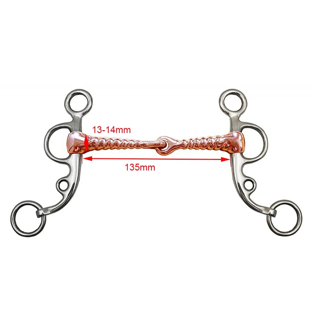 105 115 125 127 135mm Stainless Steel Horse Gag Bit Snaffle – 9 Colors