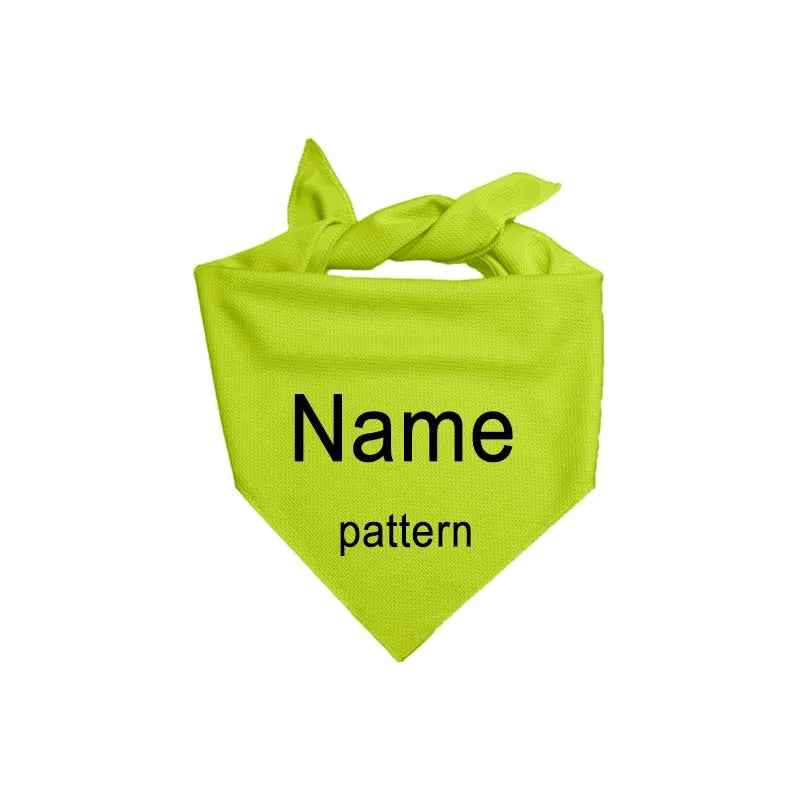 Customizable Personalized Name ID Pet Bandana Dog & Cat Scarf – 16 Colors