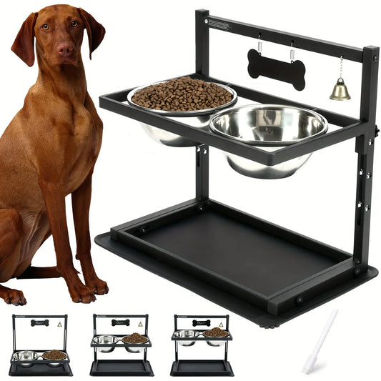 Adjustable Elevated Dog Bowl Raised Dog Bowl - ProPawPet.com