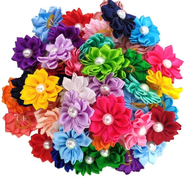 Rubber Lot Dog & Cat Hair Bows Mix Color Christmas – Dog Supplies