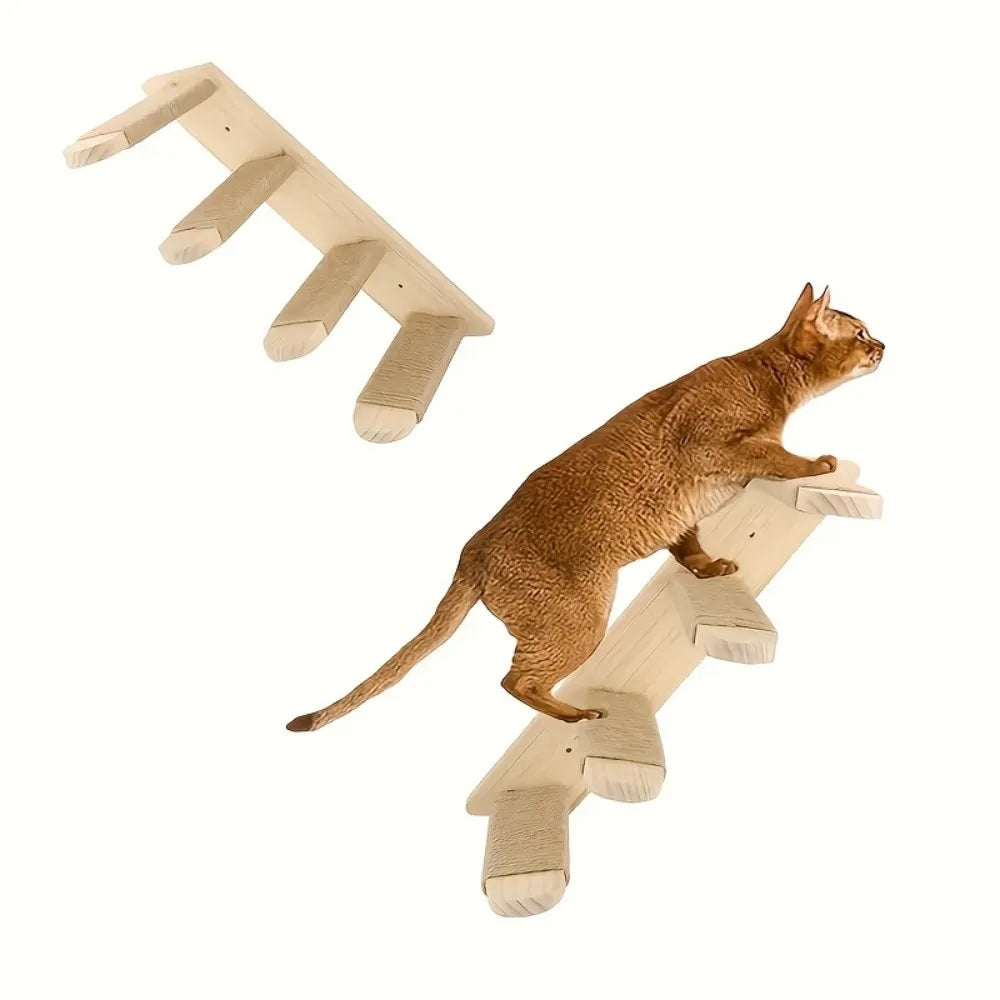 2-piece Set Solid Wood Cat Climbing Frame – Cat Supplies
