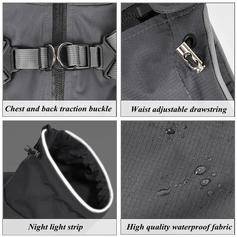 Dog Raincoat With Harness Waterproof Jacket - ProPawPet.com