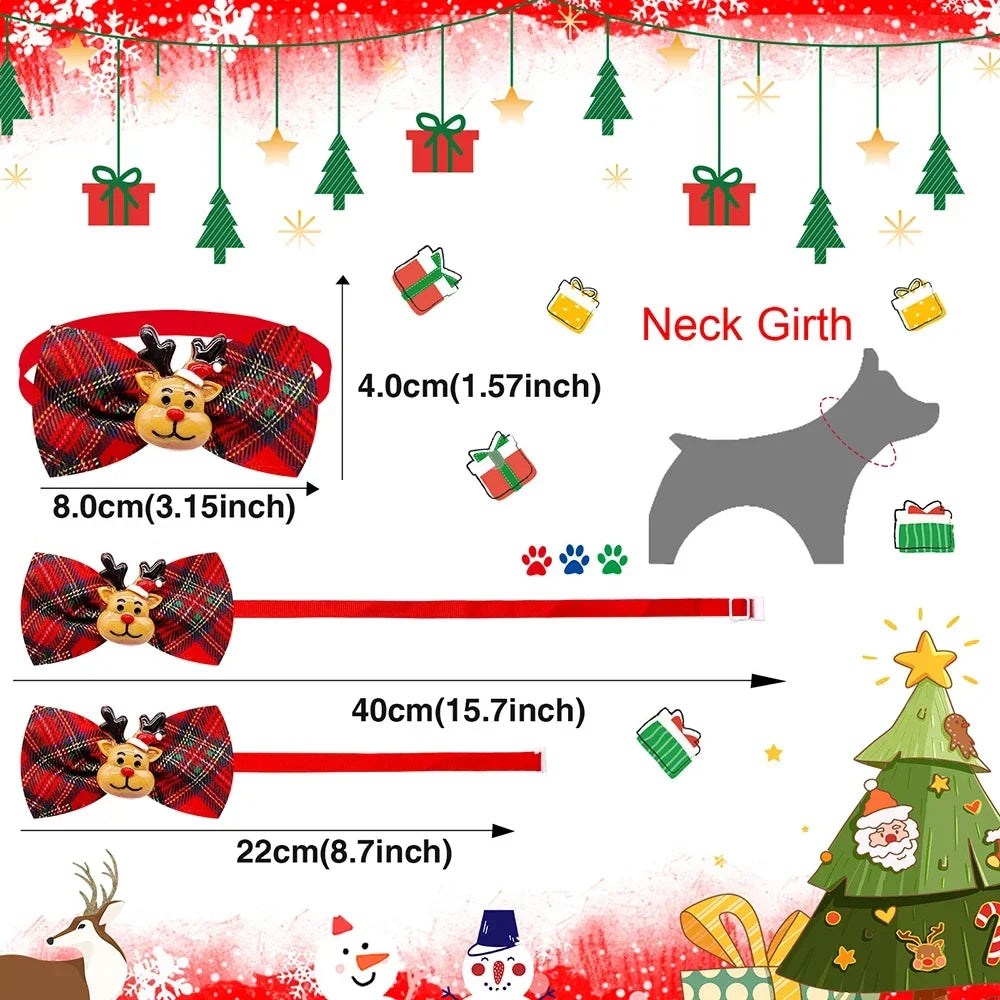 50/100pcs Christmas Dog Bowties For Dogs Bow - ProPawPet.com