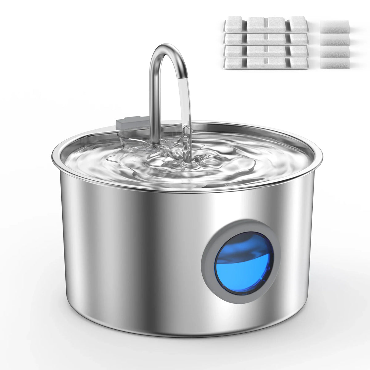 Quiet Stainless Steel Cat Water Fountain – Cat Supplies