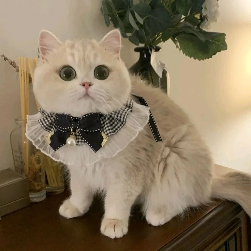 Cat & Dog Collar Silk Wedding Puppy Ribbon Scarf Princess – Cat Collars