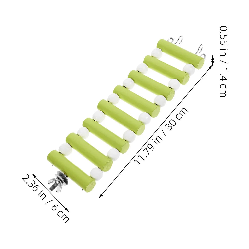 Wooden Hamster Ladder Bridge Small Animal Climbing Accessory – 3 Colors