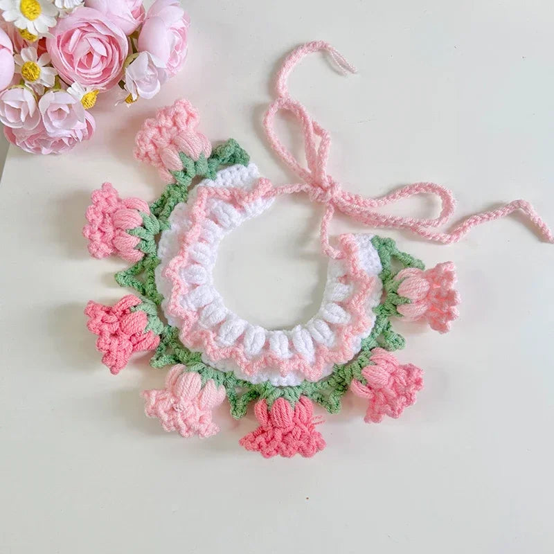 Pure hand knitting Cat Dog Knitted Collar - ProPawPet.com