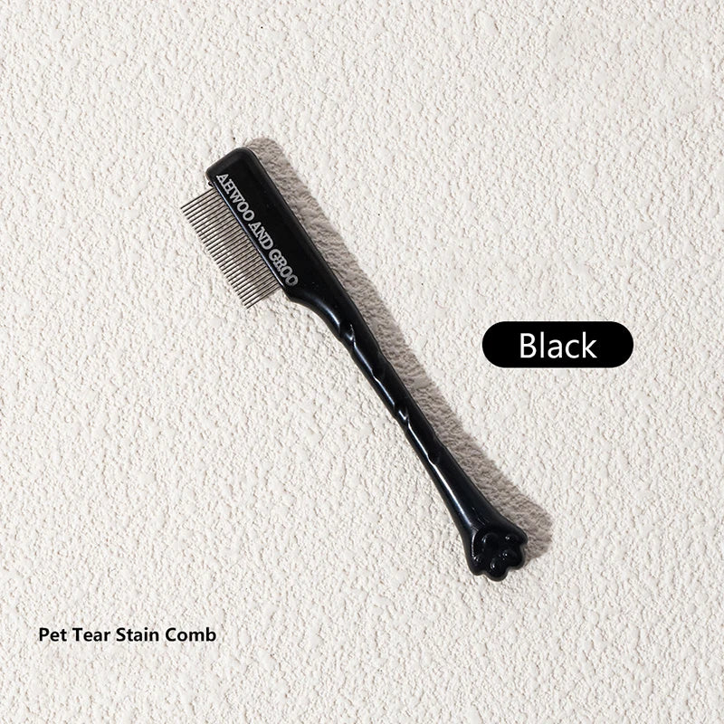 Pet Facial Cleaning Grooming Comb Tear Stain Eye Droppings Remove Brush