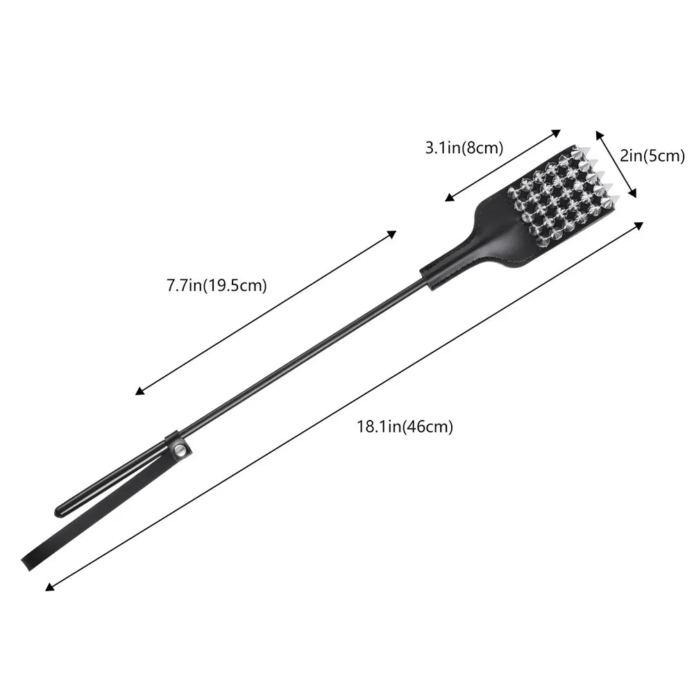 46CM PU Leather Punk Rivet Horse Whip,Horse - ProPawPet.com