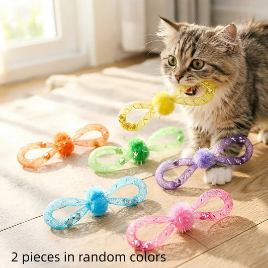 2pcs Random Color Pet Cat Bell Attached Hose - ProPawPet.com