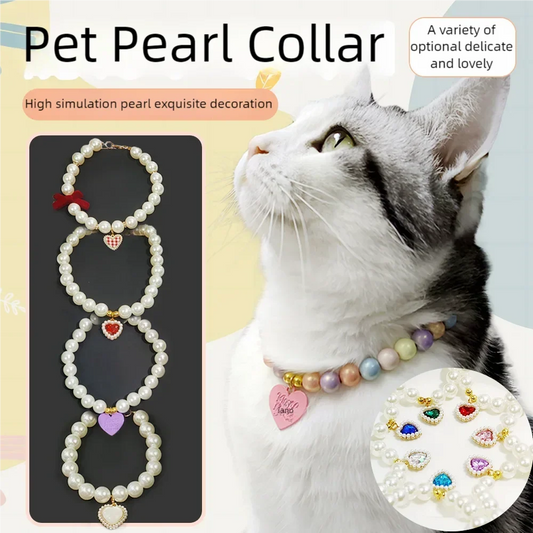 Adjustable Pet Pearl Necklace Accessories - ProPawPet.com