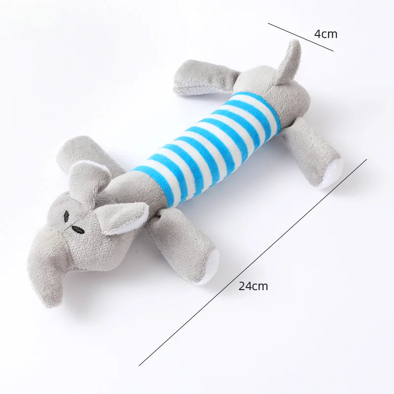 Dog Plush Doll Squeaky Toy Bite Resistant Puppy Teething Chew – Dog Supplies