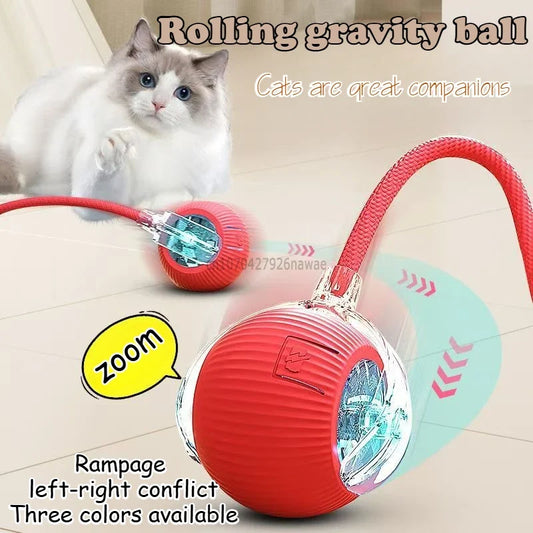 Interactive Cat Toy Game Automatic Rolling - ProPawPet.com