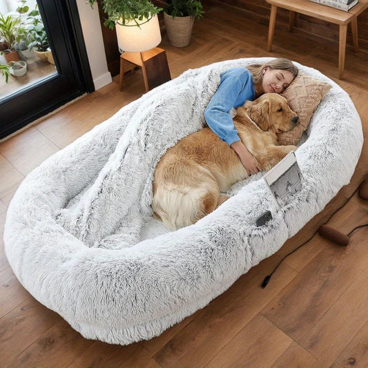 Human Dog Bed, Washable Faux Fur Dog Bed for - ProPawPet.com