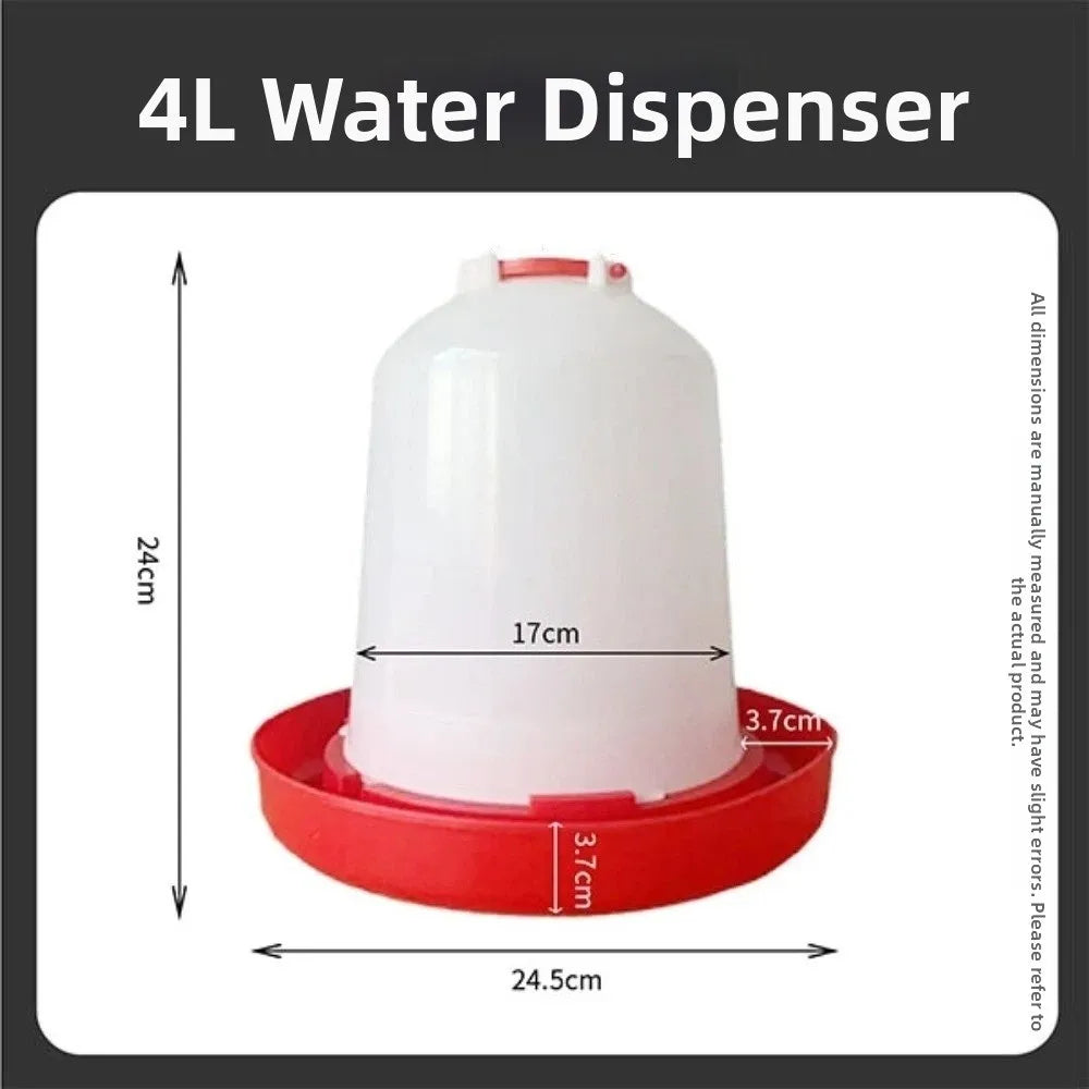 Plastic Poultry Drinker Food Feeder 1.5l 8l 15l Hanging Bird Chick