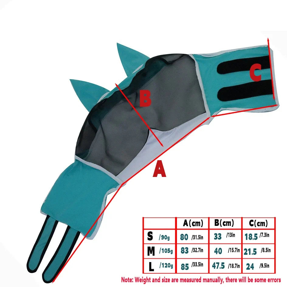 Professional Grade Adjustable Horse Fly Mask - ProPawPet.com