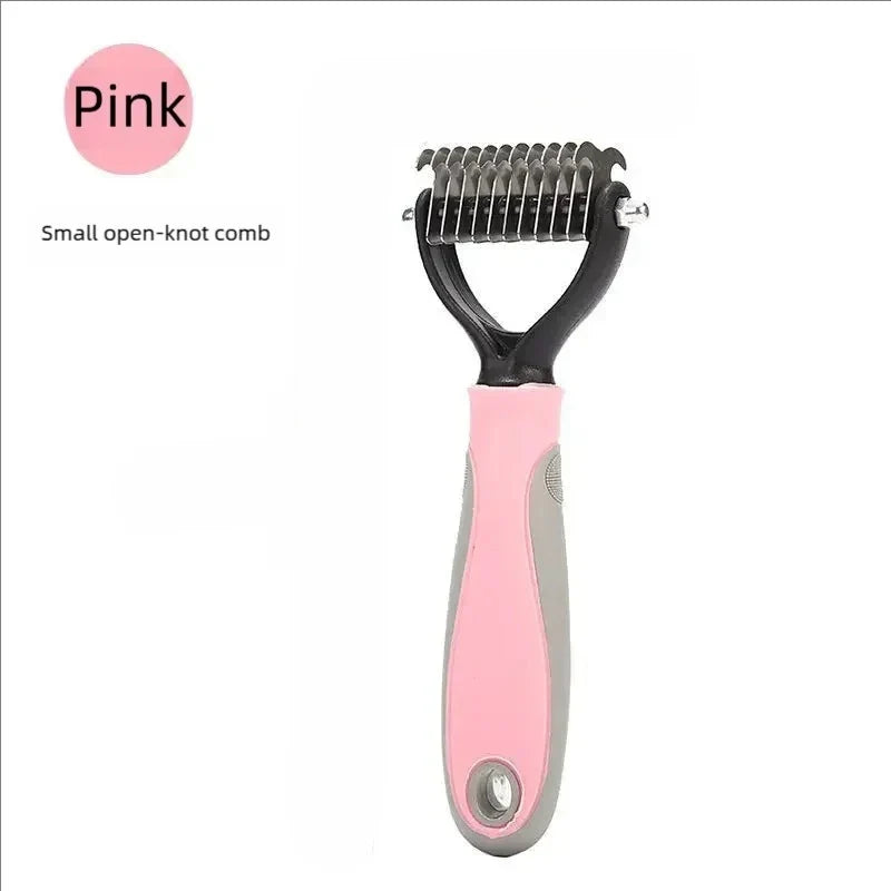 Stainless Steel Pet Deshedding Brush Double Sided Grooming Tool – 4 Colors