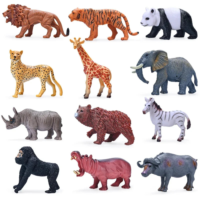 Realistic Animal Figures Toys, Safari Jungle Wild Figurines – 15 Colors