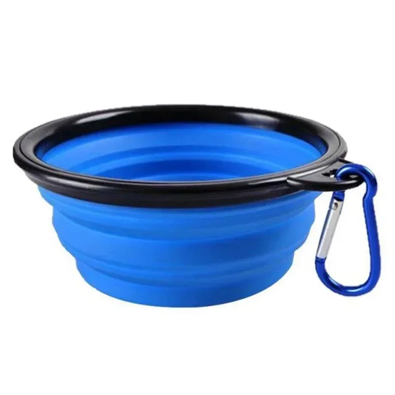 350ml Dog Food Dish Feeder Cat Drinking Water Folding Silicone