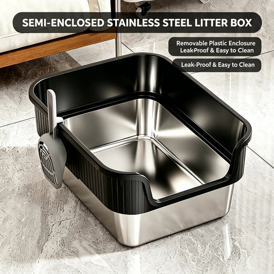 Stainless Steel Cat Litter Box with - ProPawPet.com