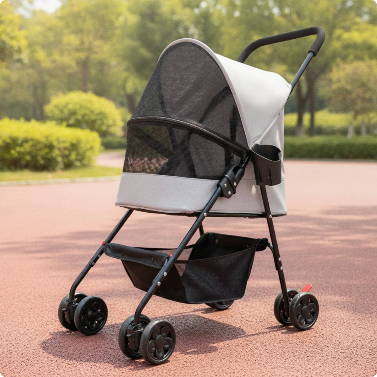 Portable Pet Stroller with Cup – Dog Supplies