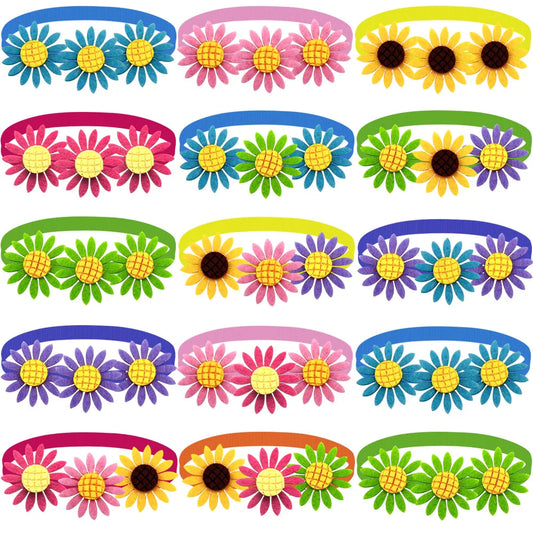 50/100pcs Pet Dog Bow Ties Flowers Collar - ProPawPet.com