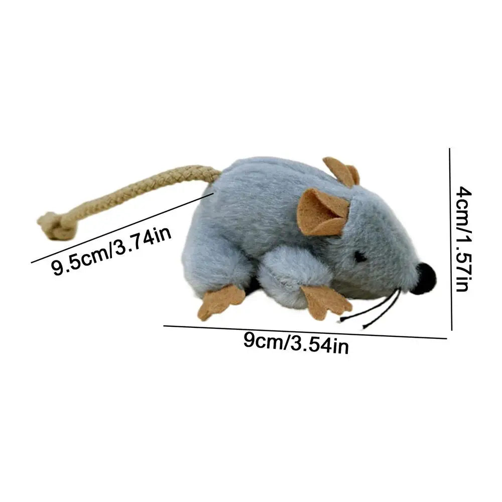Interactive Cat Toys Realistic Moving Tail Plush Mice – Cat Supplies