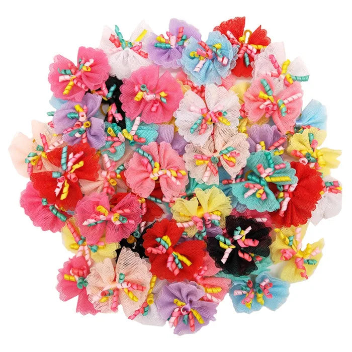 20pcs/lot Pet Dog Cat Hair Bows Mix Color - ProPawPet.com