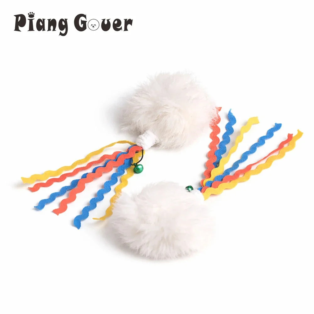 3pcs Plush Rabbit Hair Ball Cat Toy Teaser - ProPawPet.com