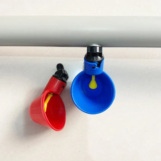 Red Automatic Chicken Drinking Cup Screw Cap - ProPawPet.com