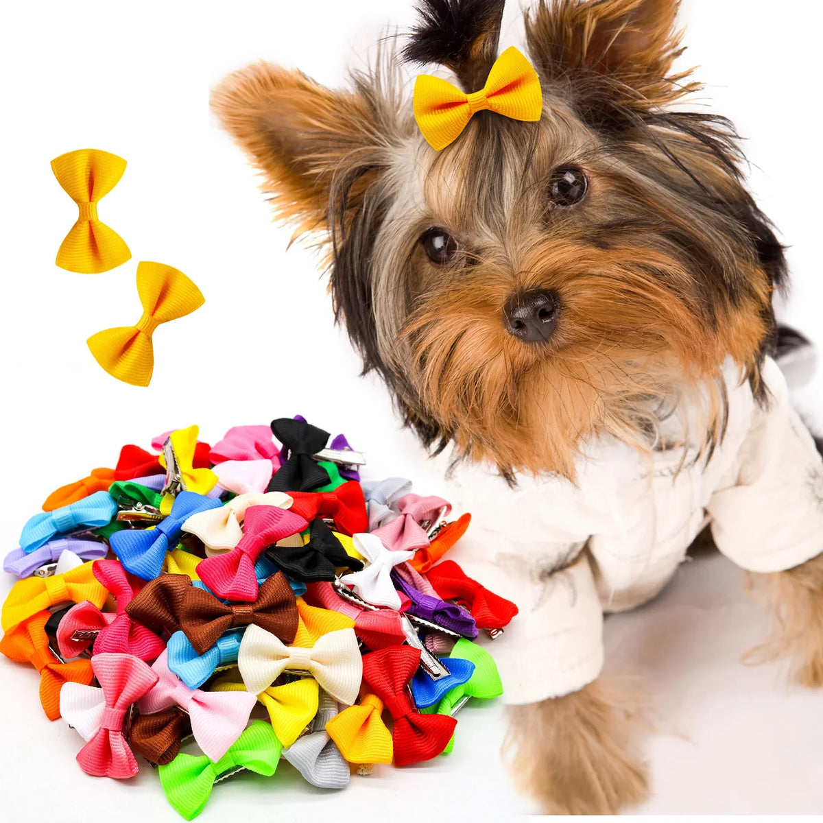 30PCS Colorful Dog Bow Hairpin Fashion Pure - ProPawPet.com