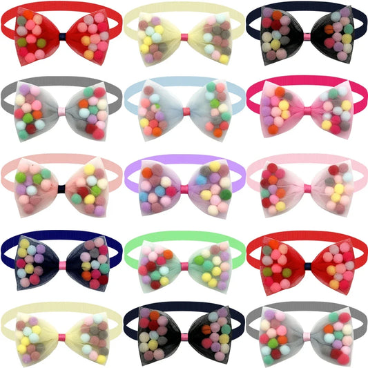 50/100pcs Cute Ball Style Dog Bow Ties - ProPawPet.com