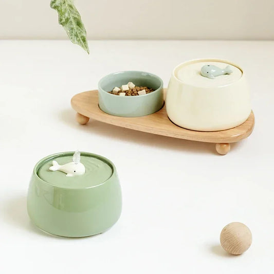1300ml Cat Water Fountain Ceramic USB - ProPawPet.com