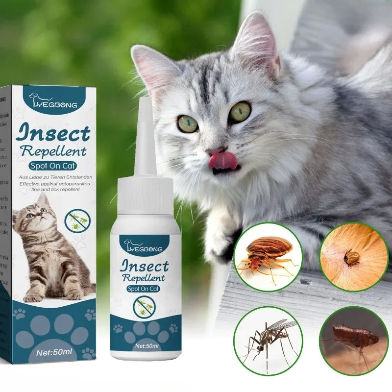 50ml Pet Anti Flea Tick Agent for Cats, - ProPawPet.com