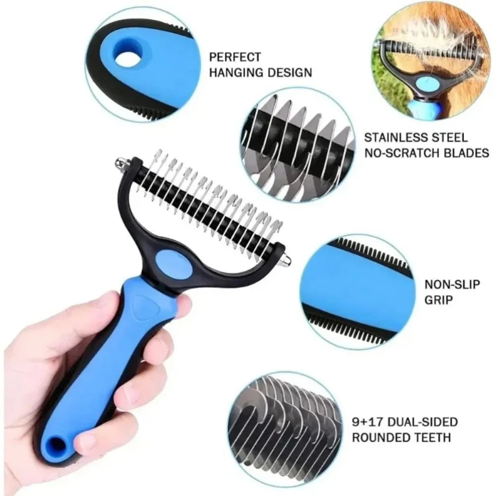 1/2Pcs Pet Deshedding Brush Dog Hair Remover - ProPawPet.com