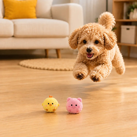 2pcs Pet Interactive Bouncing Sound Toy Ball - ProPawPet.com