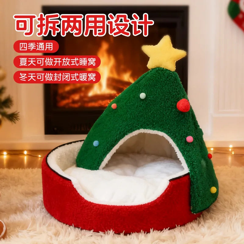 Pet Christmas Nest Autumn and Winter Warm - ProPawPet.com