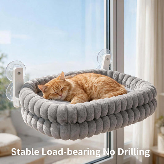 Soft Double-sided Plush Cat Window Hanging Bed, Warm