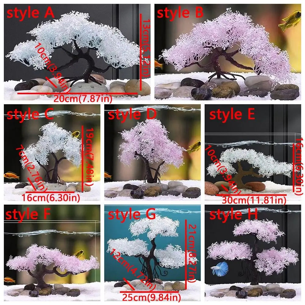 Realistic Aquarium Cherry Blossom Underwater - ProPawPet.com