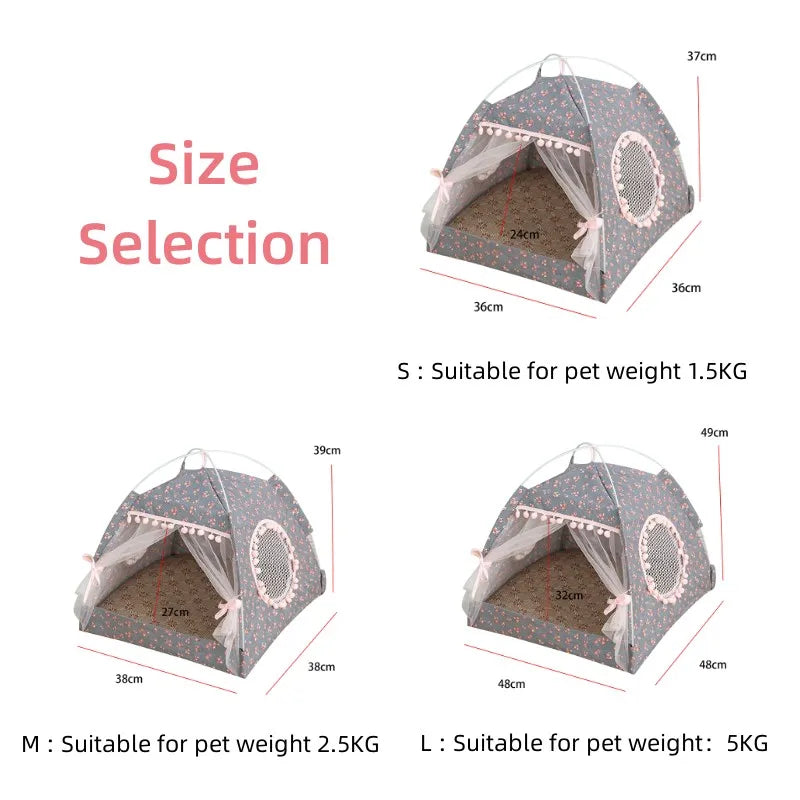 Foldable Pet Cat Tent Bed Four Seasons - ProPawPet.com