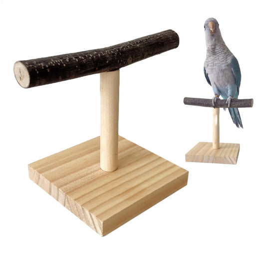 Wood Parrot T Perch Bird Perch Birdcage - ProPawPet.com