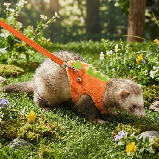 Adjustable Ferret Vest Harness Dinosaur - ProPawPet.com
