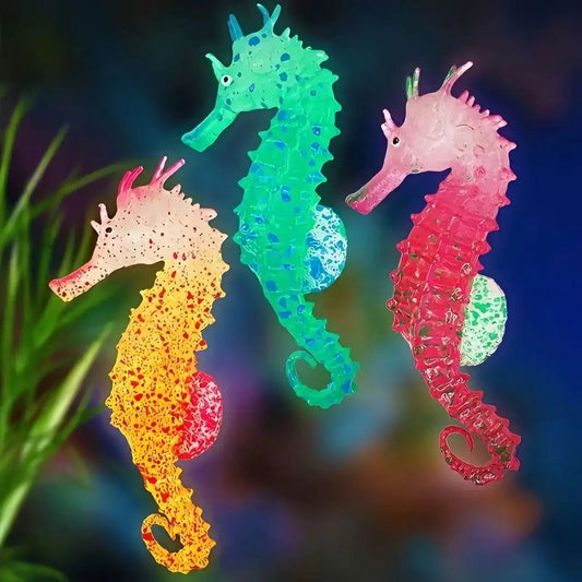 Glowing Silicone Artificial Sea Horse - ProPawPet.com