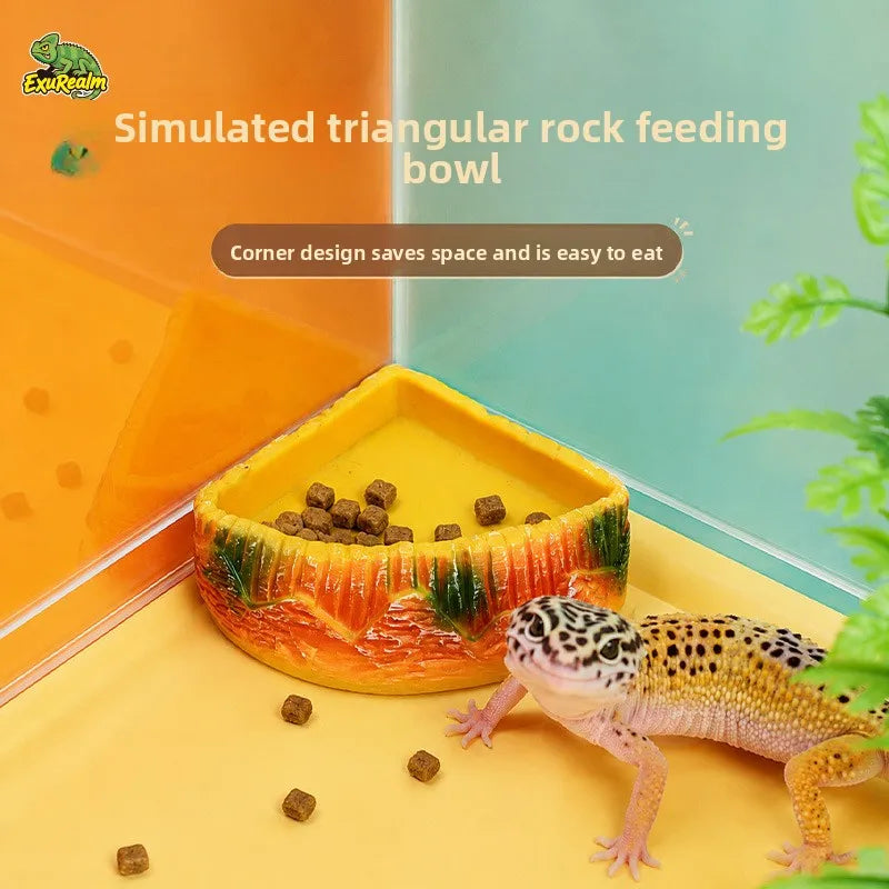 Reptile Corner Hideout & Feeding Dish, PVC - ProPawPet.com