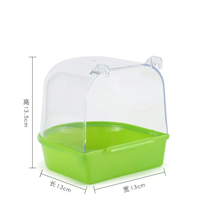 Hanging Bird Bath Cube Parrots Bathtub Shower Box – 5 Colors